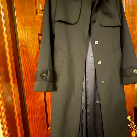 Sandro Pleat-Back Trench Coat nwt size 40 navy - Picture 6 of 8